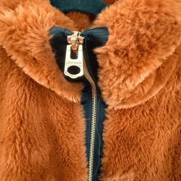 Lucky Brand Burnt Orange Faux Fur Jacket - Picture 3 of 6
